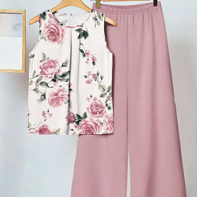 Anemiek – Elegantes Zweiteiliges Set Mit Drucken 2
