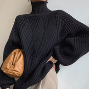 Anika - Suéter negro de cuello alto