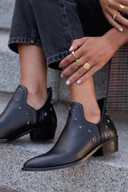 Women's ankle boots | star appliqués & pointed toe