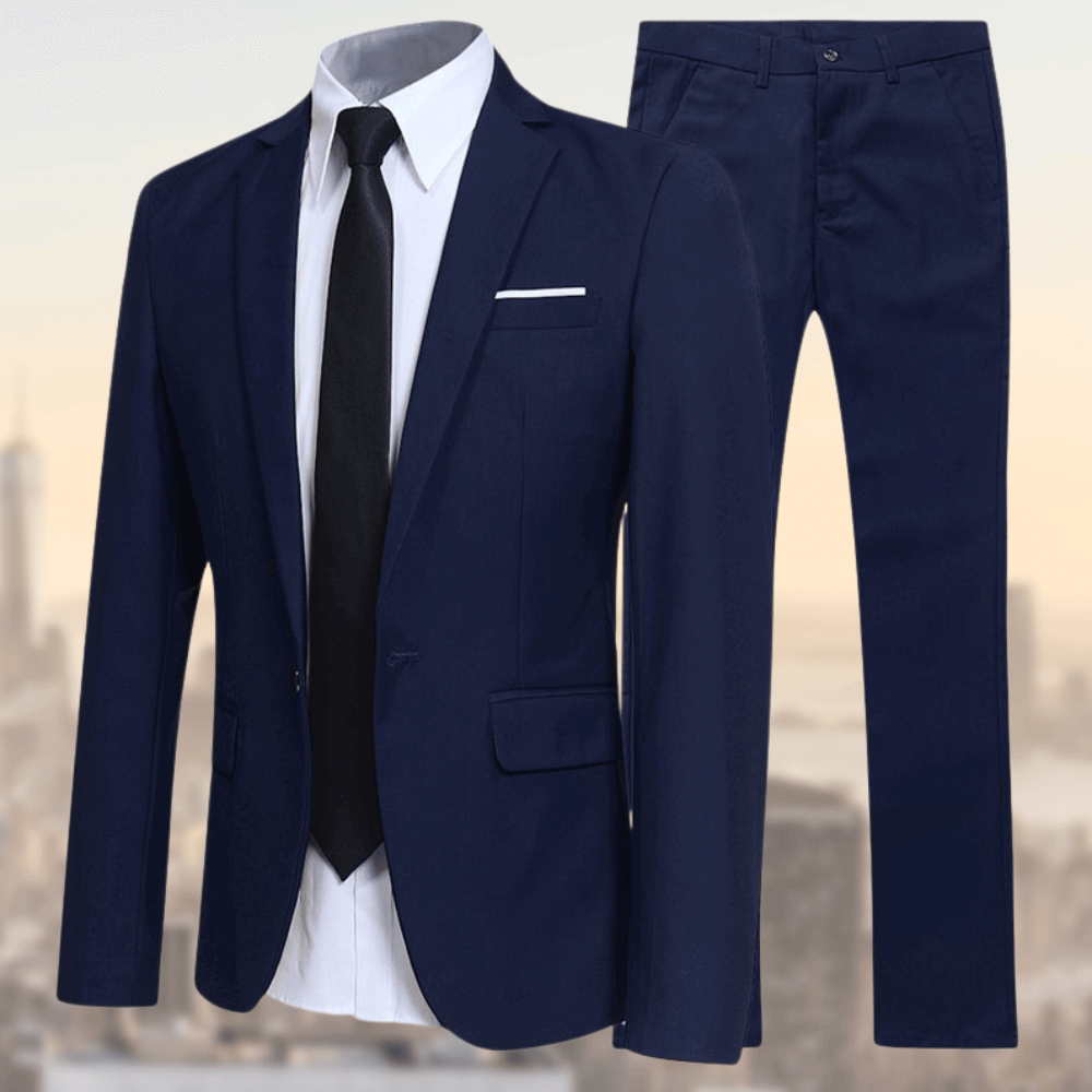 Anzug Herren | Business Zweiteiler Herren | Klassischer Blazer & gerade Hose