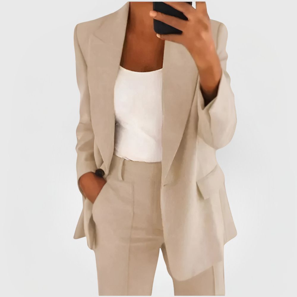 Elegantes Damen-Blazer-Kostümset mit Blazer und Hose 3