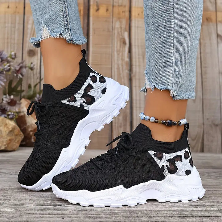 Atmungsaktive Sneaker mit Leopardenmuster 2