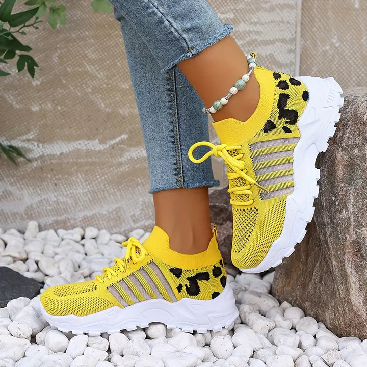 Atmungsaktive Sneaker mit Leopardenmuster 3