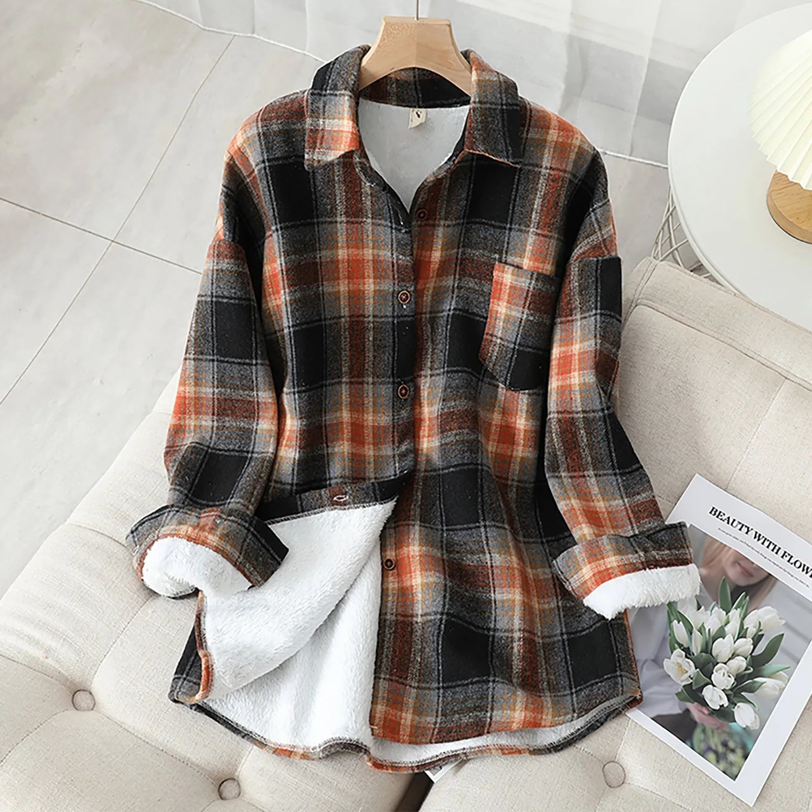 Aubrey - Damen-Winterkleid mit Fleece-Futter