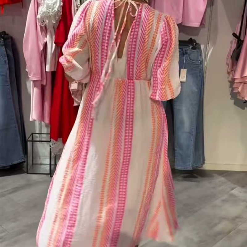 Avenia™ Kleid mit V-Ausschnitt und Print 1