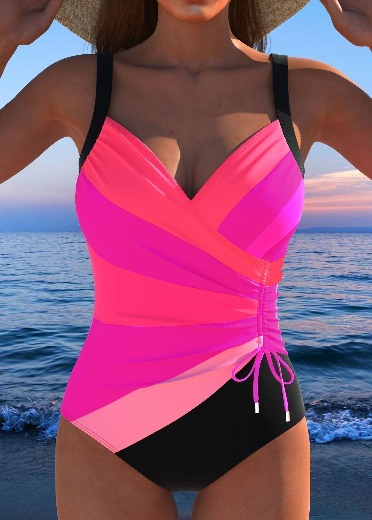 Badeanzug Damen | Wickel-Design & Figurformender Komfort
