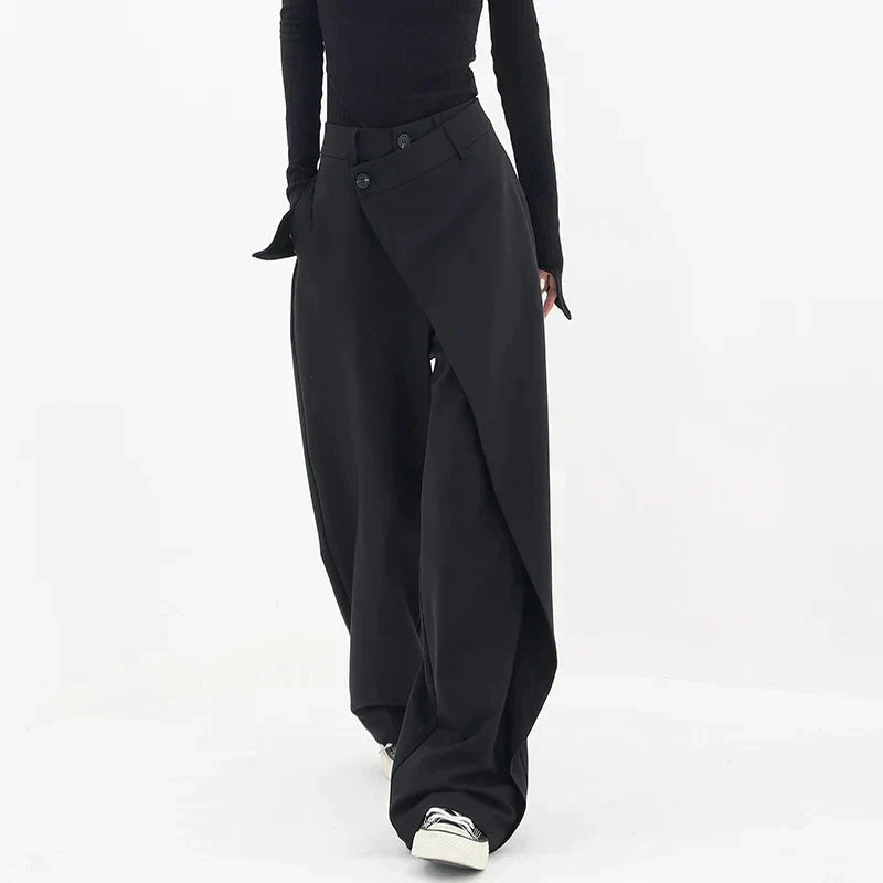 Baggy-Hose Damen | Asymmetrisch & Hoher Bund