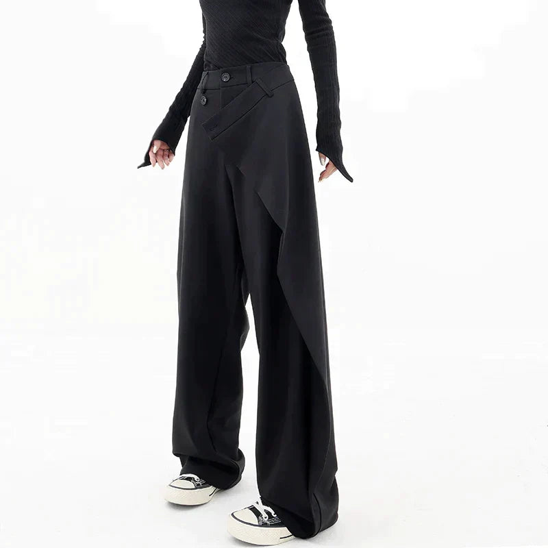 Baggy-Hose Damen | Asymmetrisch & Hoher Bund