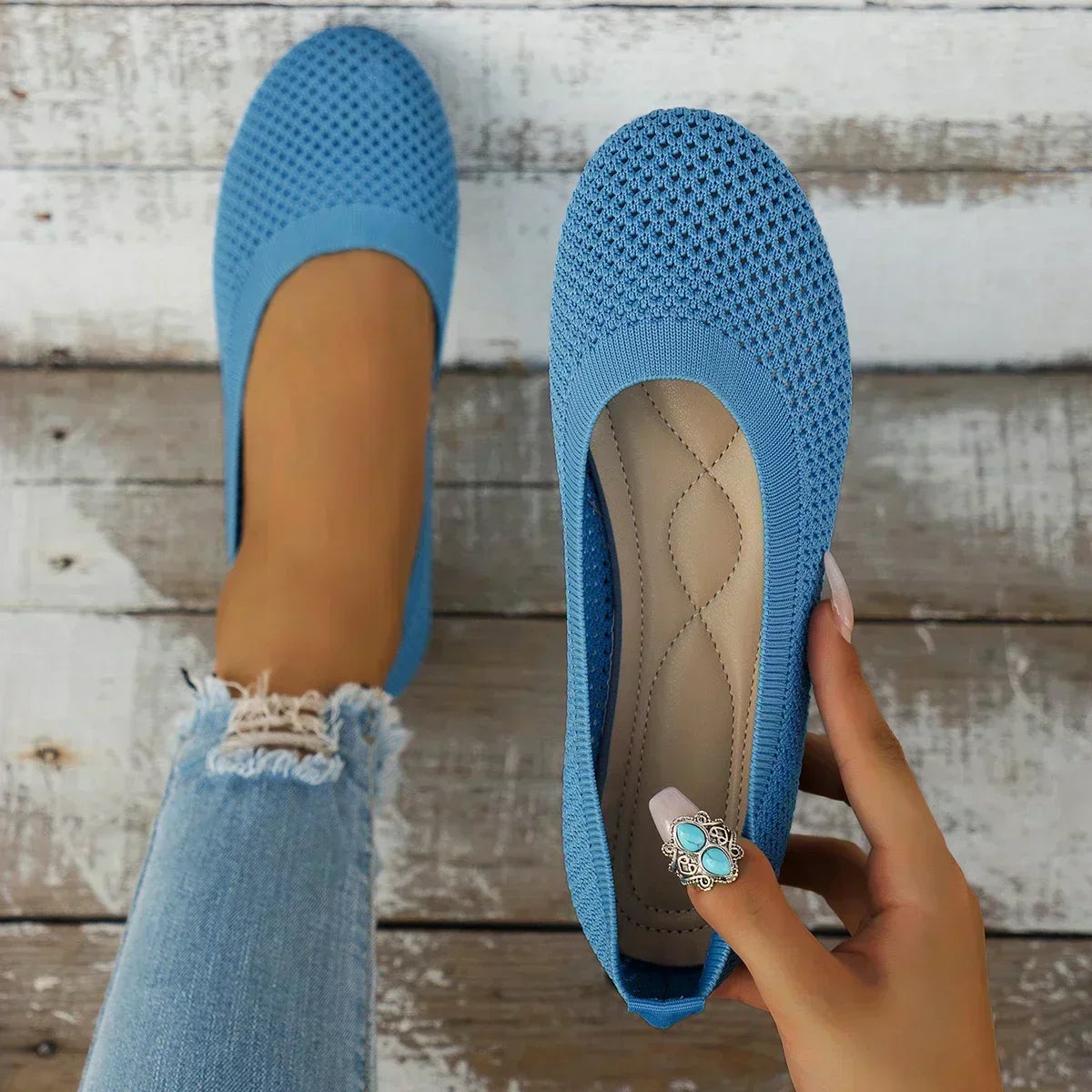 Ballerina Sandalen Damen | Atmungsaktiv & Bequem