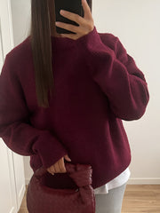 Belle - Bourgognefarvet blød sweater