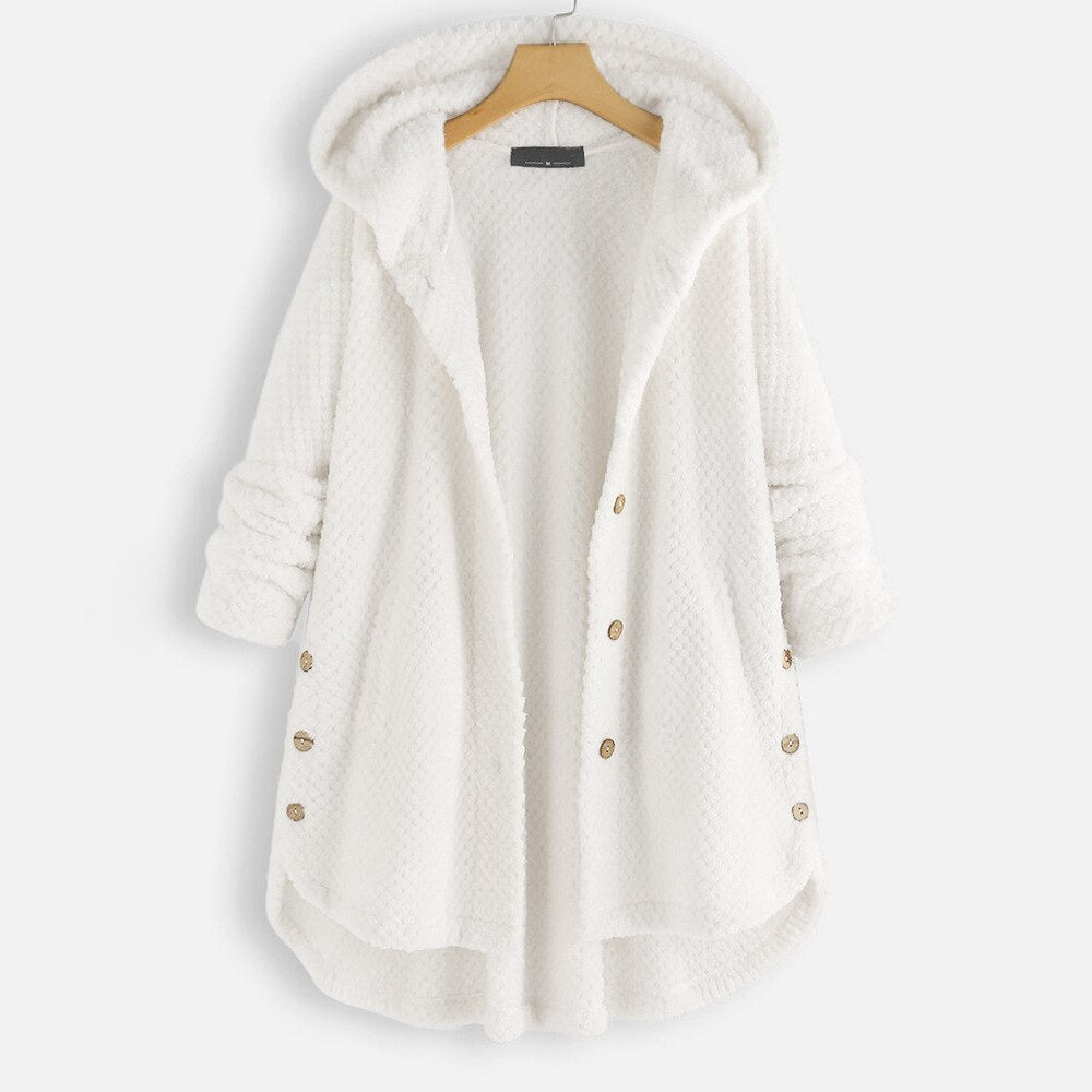 Bequeme lange Damen-Fleecejacke