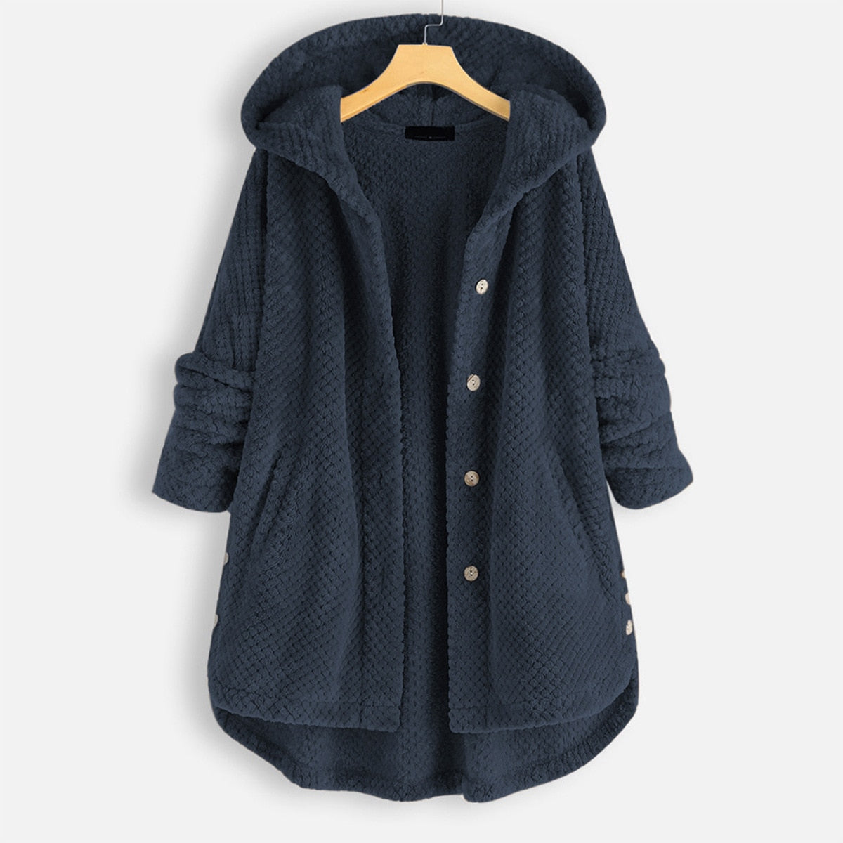 Bequeme lange Damen-Fleecejacke