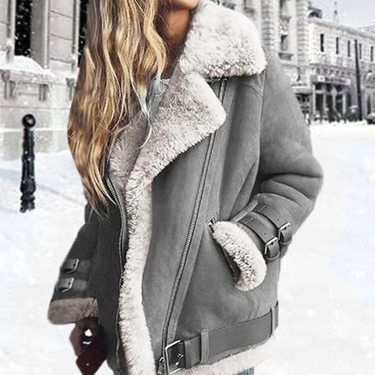 Bikerjacke Damen | Warm & Oversized 2