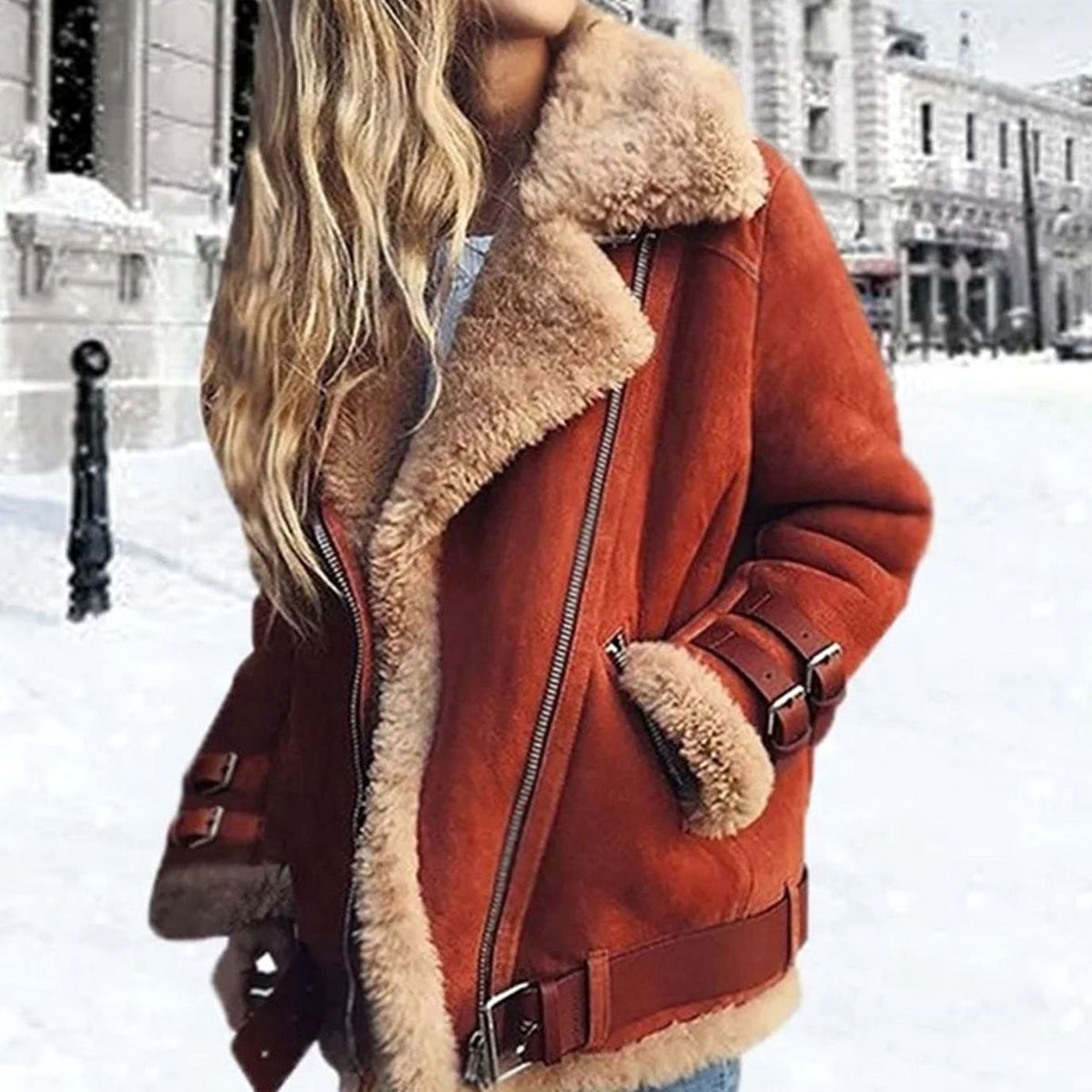 Bikerjacke Damen | Warm & Oversized 1