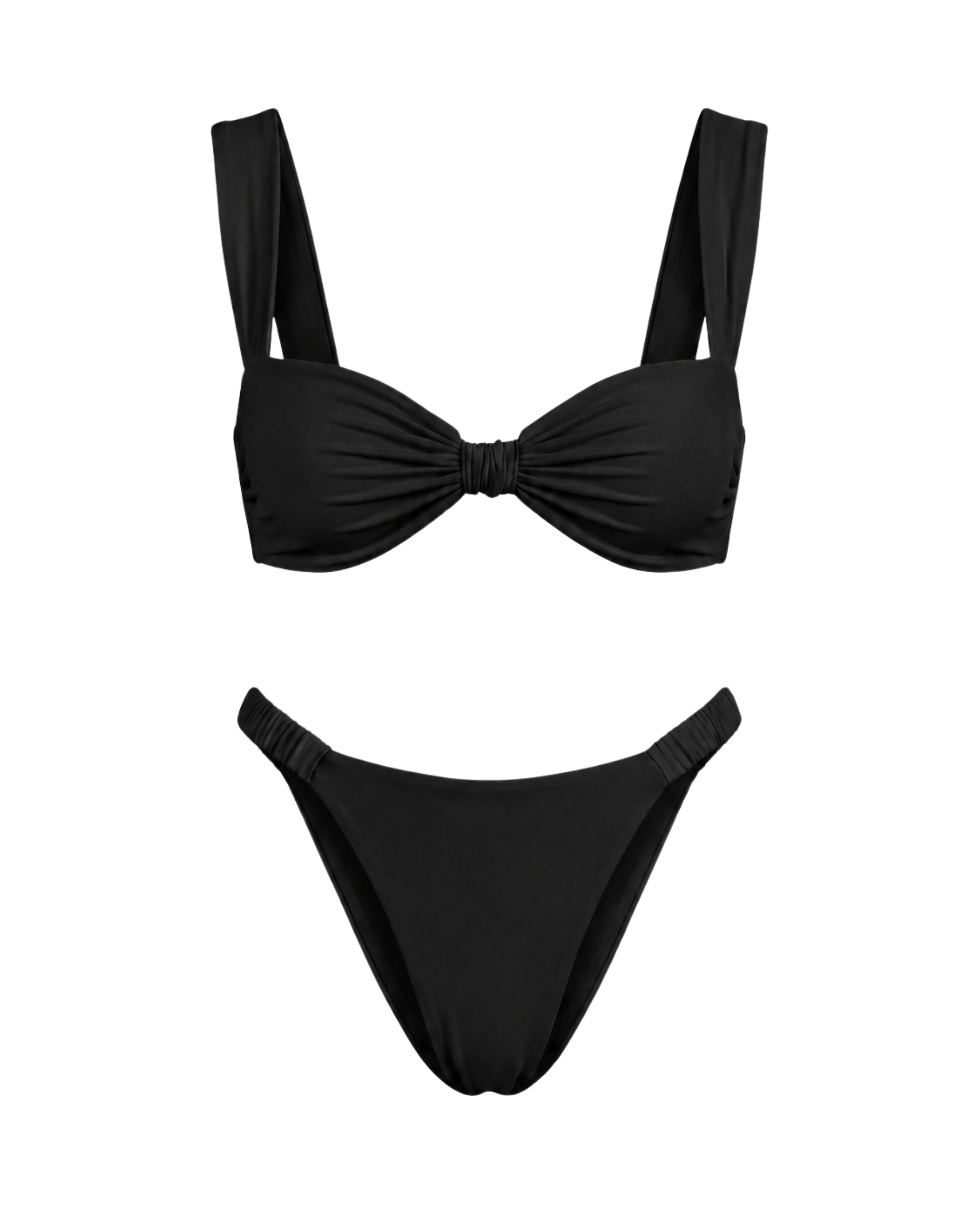 Bikini Damen | 2-teiliges Set mit Knotendetail & High-Cut-Slip