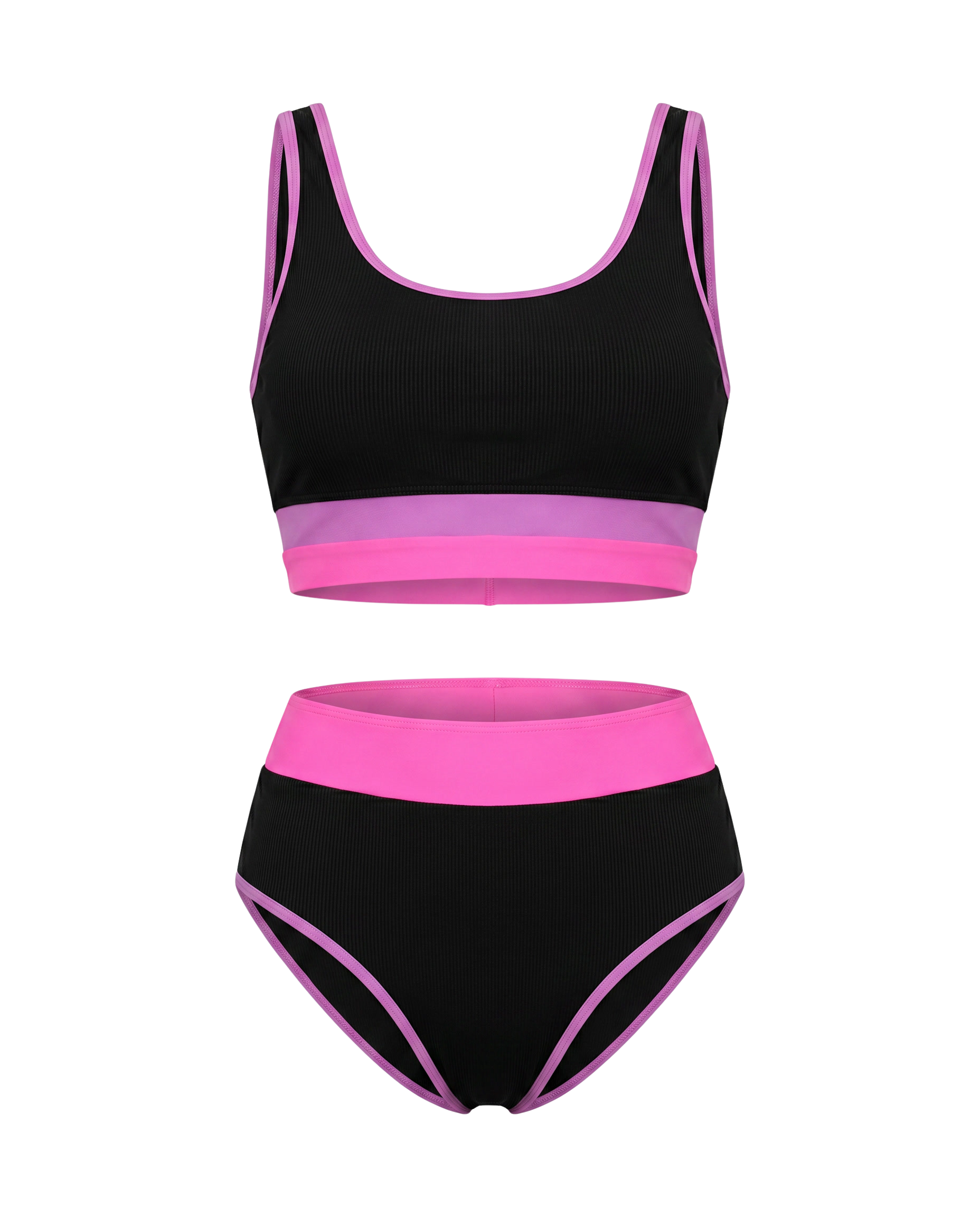 Bikini Damen | Sport Crop-Top & High Waist