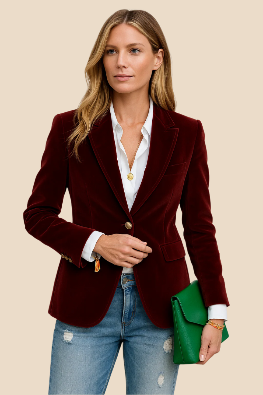 Blazer Damen | Damenblazer | Reverskragen & Knopfverschluss für eleganten Auftritt