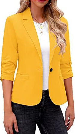 Blazer Damen | Raffärmel & Klassischer Knopf