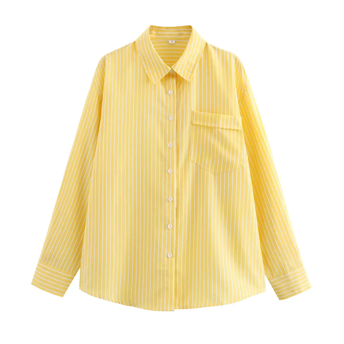 Bluse Damen | Gestreift & Lässig Oversize Langarm