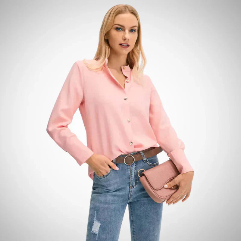 Bluse Damen | Goldknöpfe & Elegant