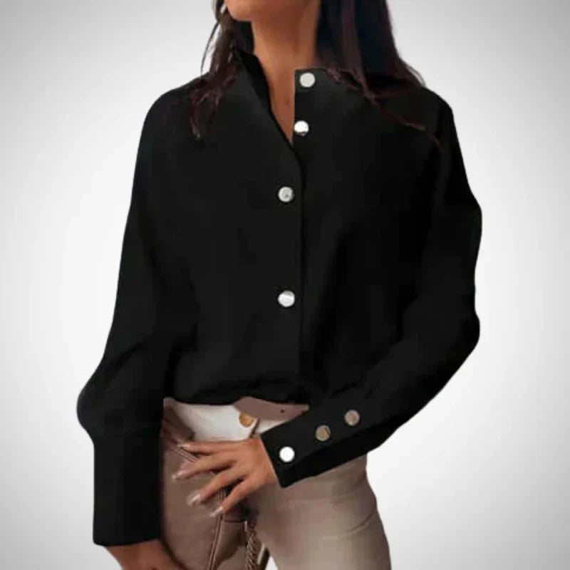 Bluse Damen | Goldknöpfe & Elegant