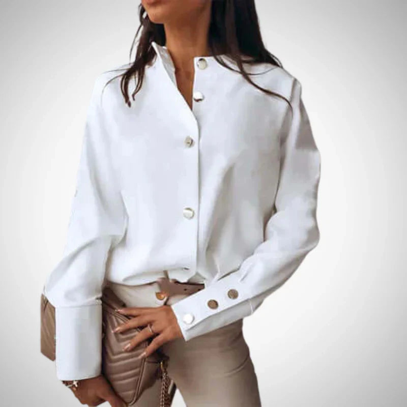 Bluse Damen | Goldknöpfe & Elegant