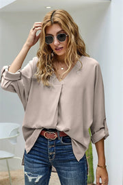 Women's blouse with V-neck | Loose fit