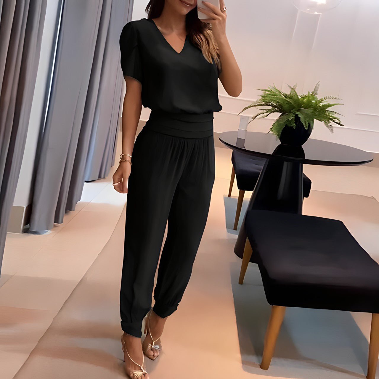 Alexandra - Trendiges Set mit Bluse und Hose 3