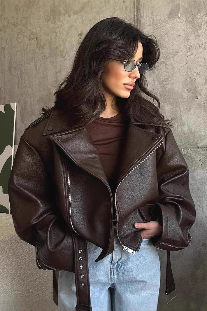 Bomberjacke Damen | Oversize-Fit mit Taillengürtel