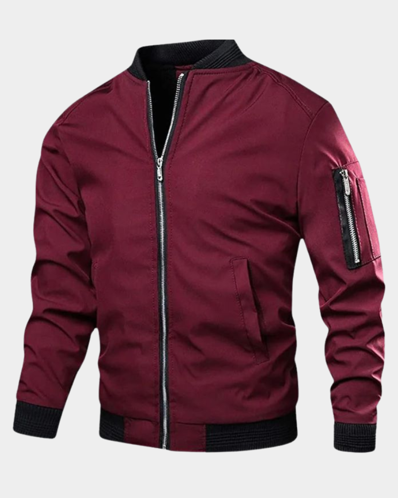 Bomberjacke Herren | Sportlicher Zip & Praktische Ärmeltasche