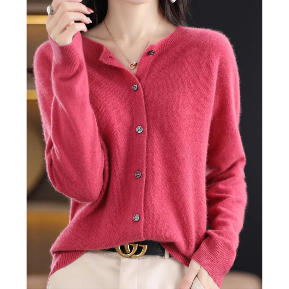 Cardigan Damen | Rundhals & Langarm