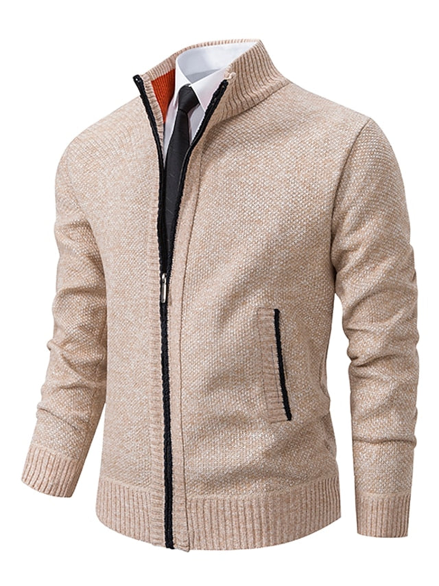 Cardigan Herren | Zip-up Reißverschluss & Angenehm Warm