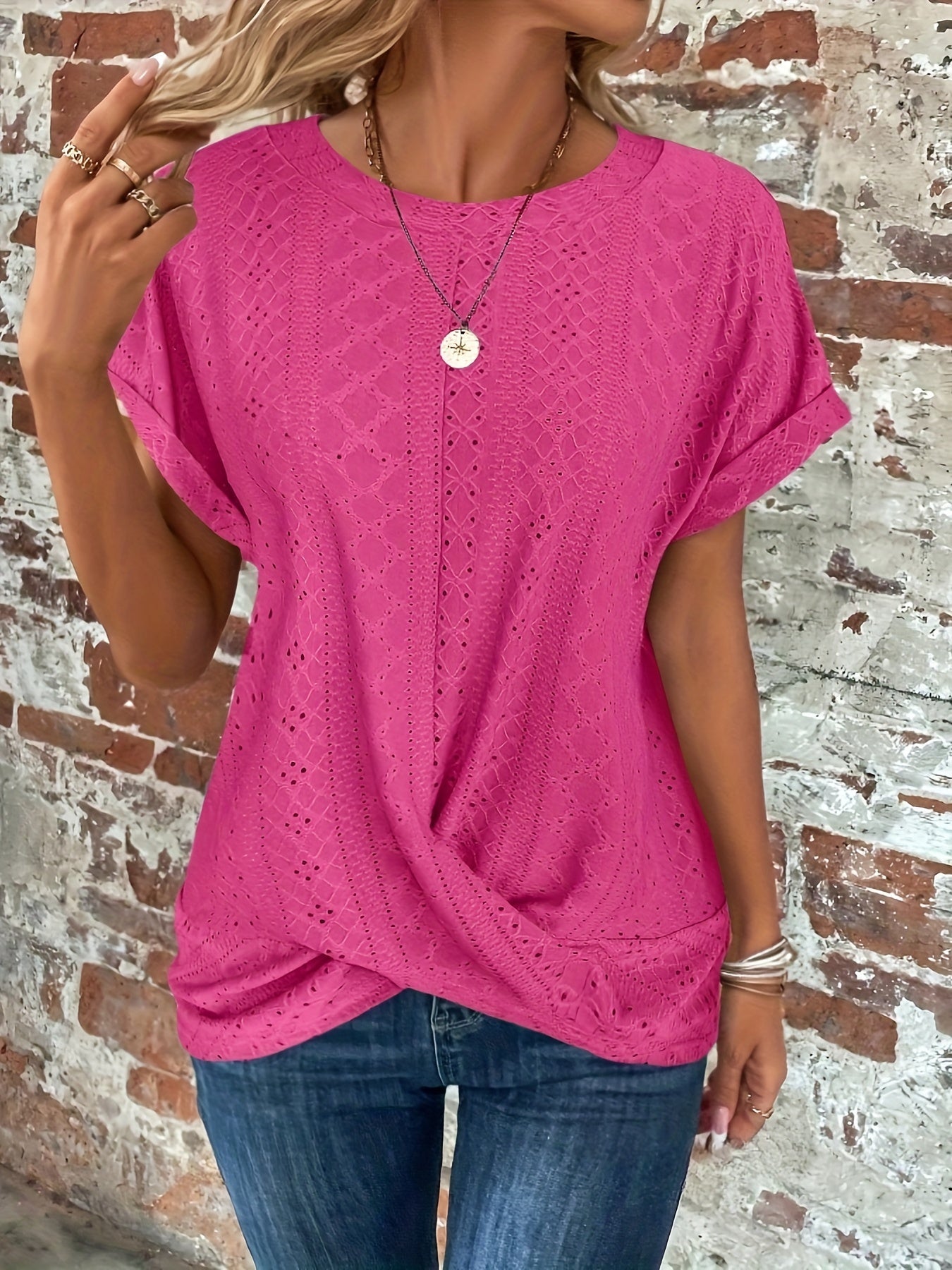 Carrie™ - Bequemes T-Shirt mit Twist-Saum 3