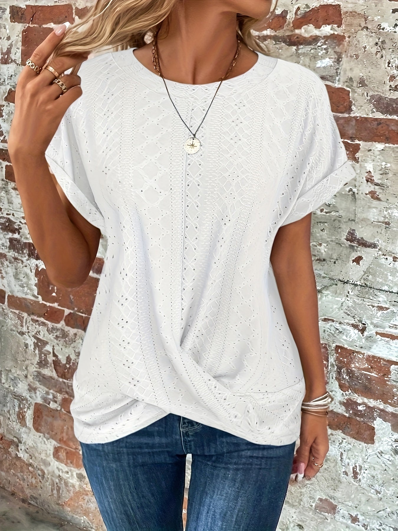 Carrie™ - Bequemes T-Shirt mit Twist-Saum 5