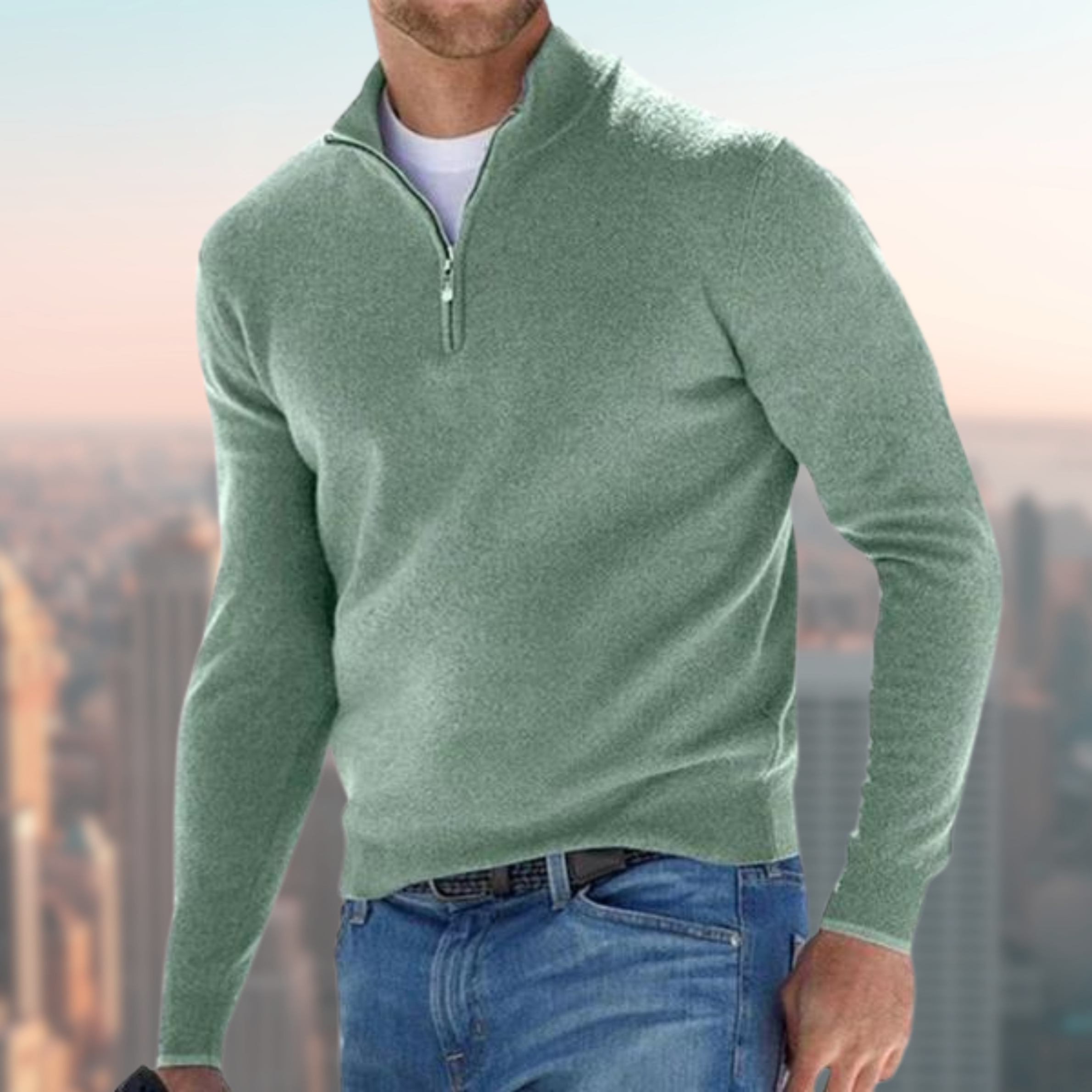 Chad - Basic-Pullover mit Reißverschluss 2