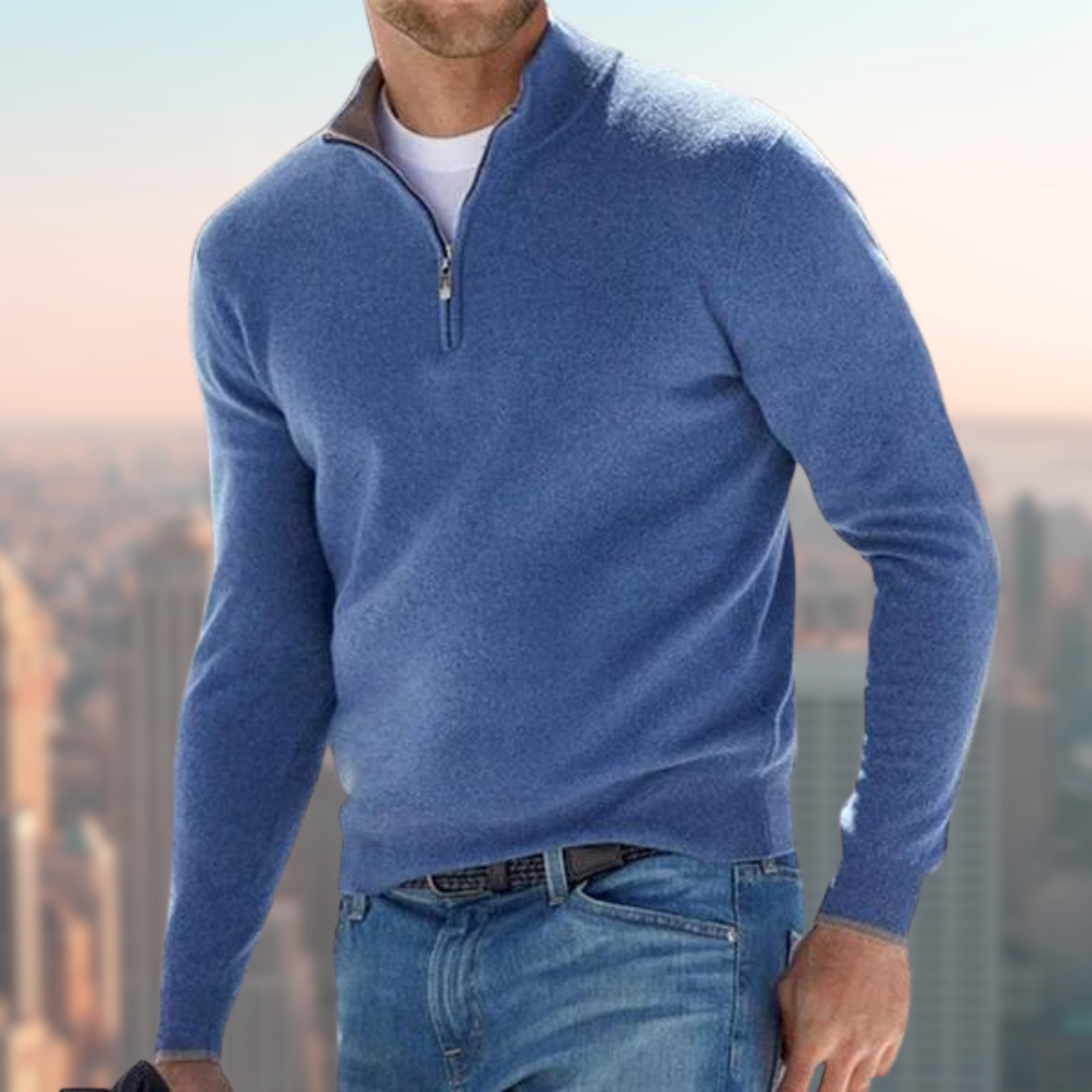 Chad - Basic-Pullover mit Reißverschluss 4