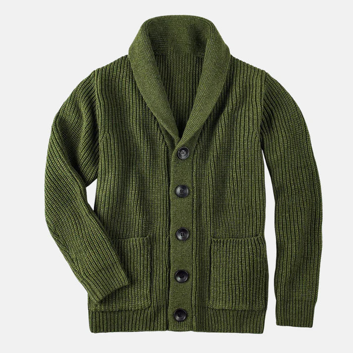 Connor - Lässige Strickjacke mit Schalkragen und Knöpfen für Herren 1