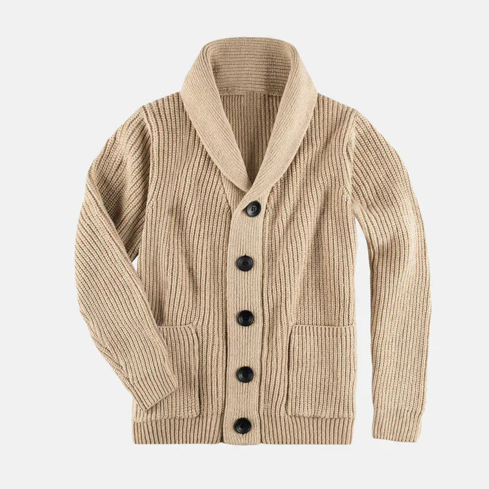 Connor - Lässige Strickjacke mit Schalkragen und Knöpfen für Herren 2