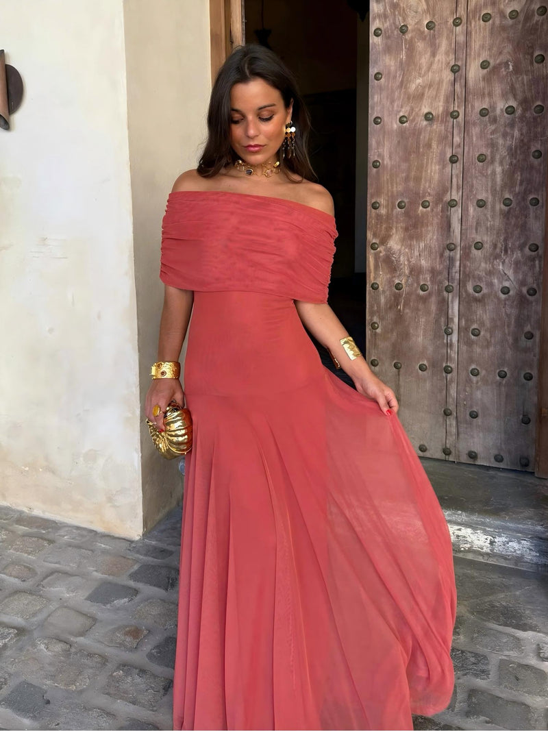 Dainia – Ein-Schulter-Maxikleid Aus Netz 7