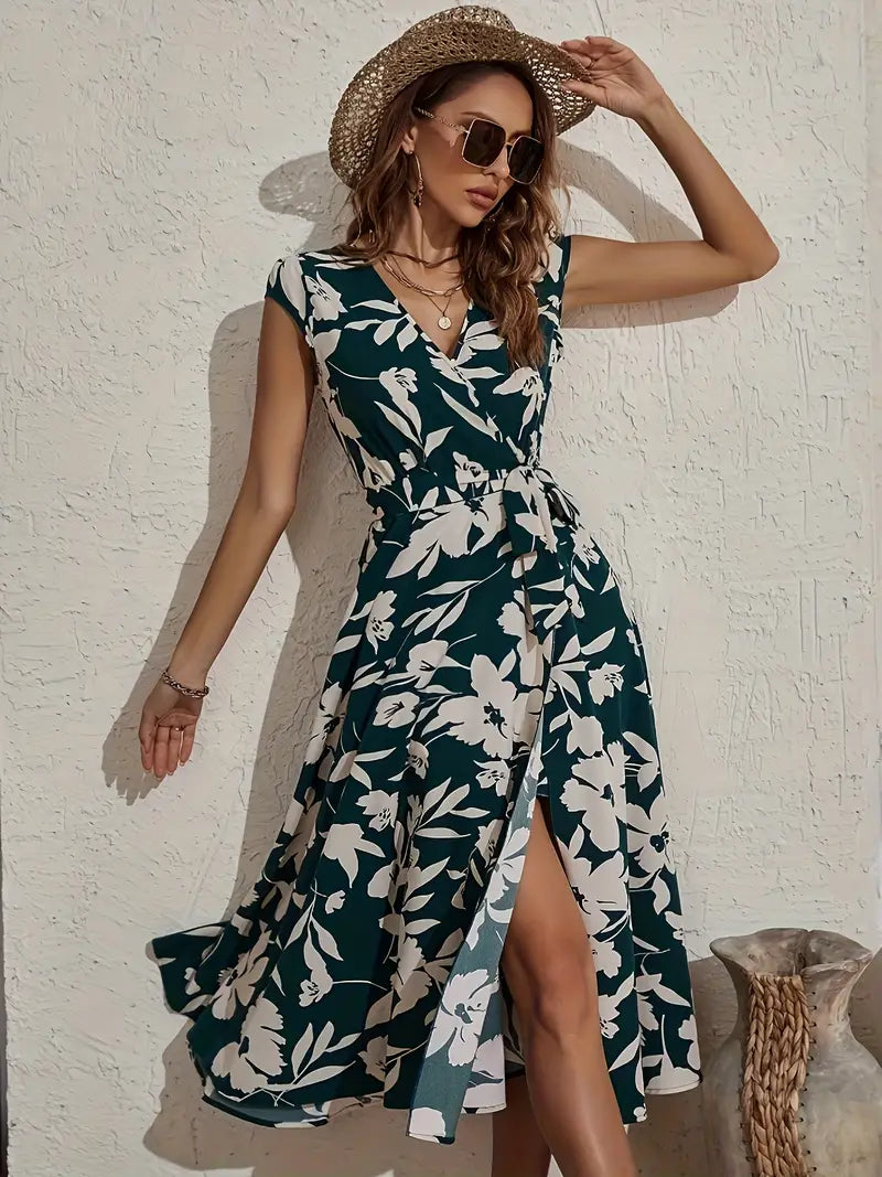 Damen Blumen Maxi Kleid - Heidi