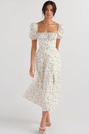 Women's Floral Mid-Length Dress - Lina