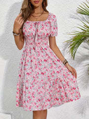 Robe midi d'été à imprimé floral pour femmes - Sophia