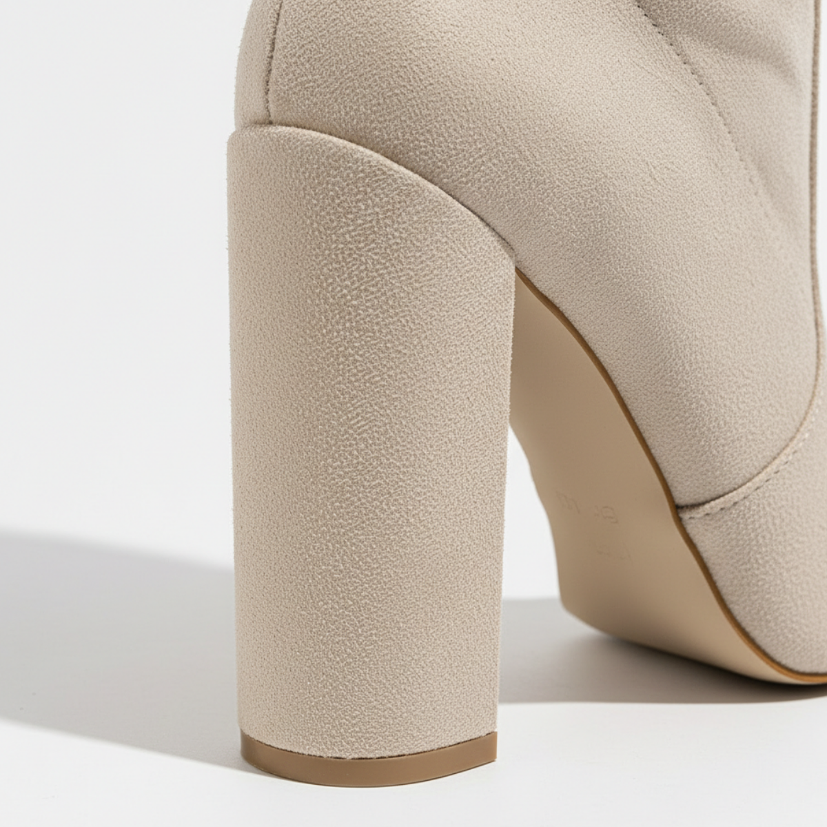 Damen Boots weicher Schaft Slouch Optik spitze Zehen mit Blockabsatz