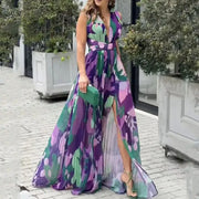 Dame Elegant V-hals Maxikjole - Isabelle