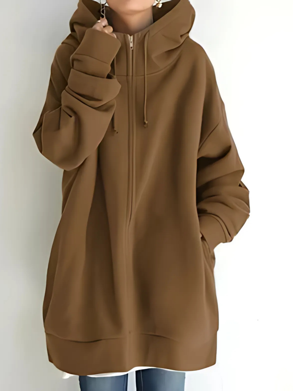 Zip-Hoodie Damen | Kordelzug & Seitentaschen 6