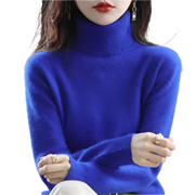 Damen Rollkragenpullover Langarm strukturiert mit Strickoptik Design