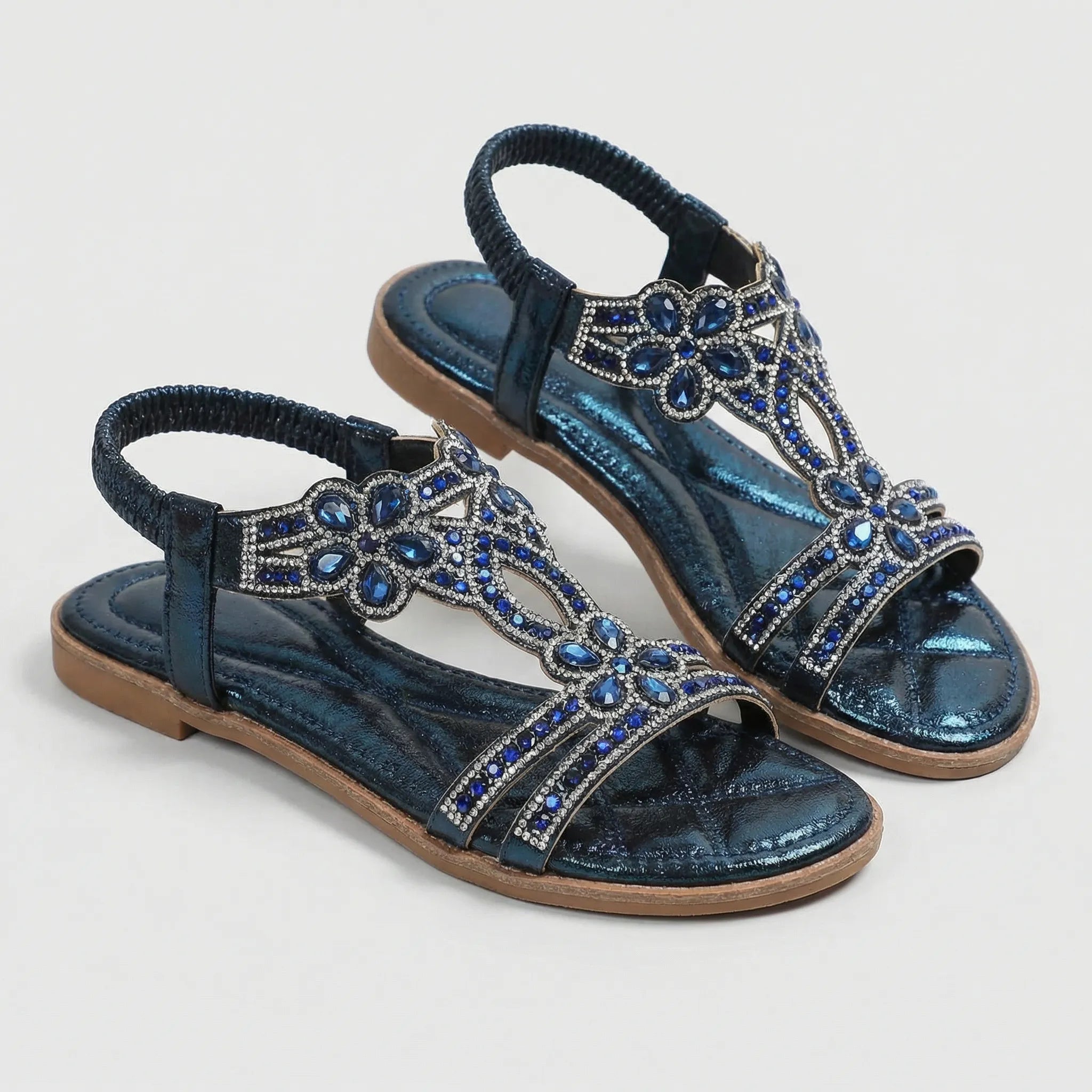 Damen Sandalen | Funkelnde Zierdetails & bequemer Riemen-Halt