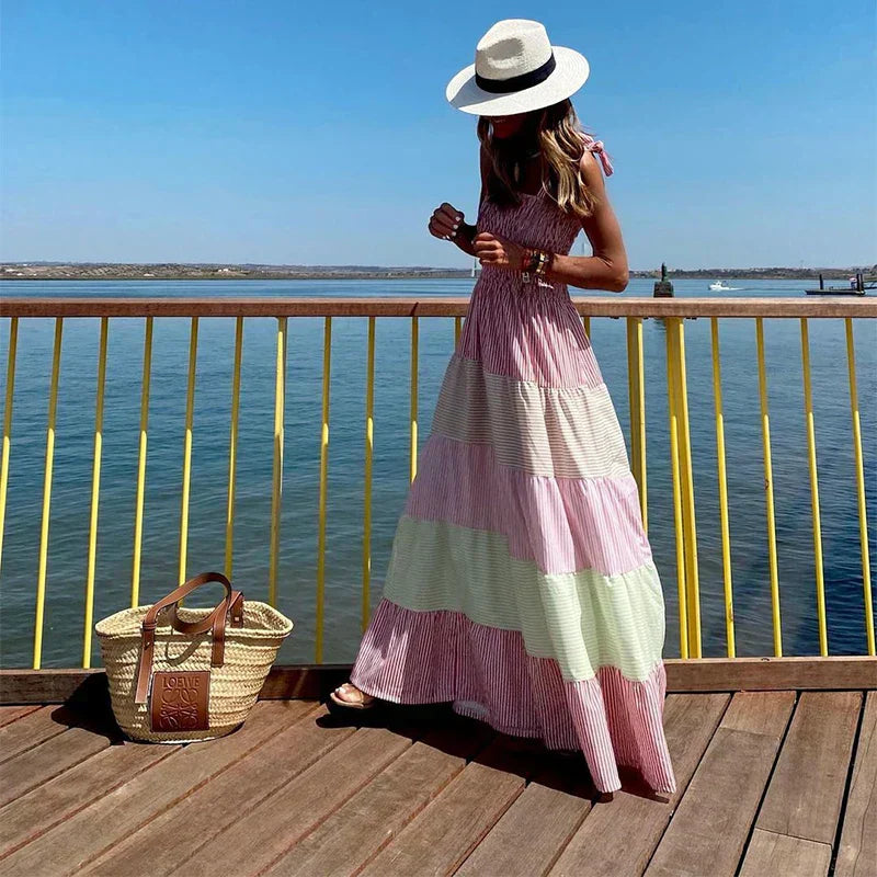 Damen Sommer Boho Maxikleid - Heidi