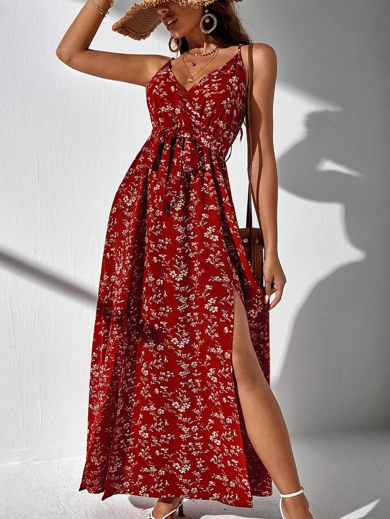 Damen Sommer Florales Cami Maxi Kleid - Zoey