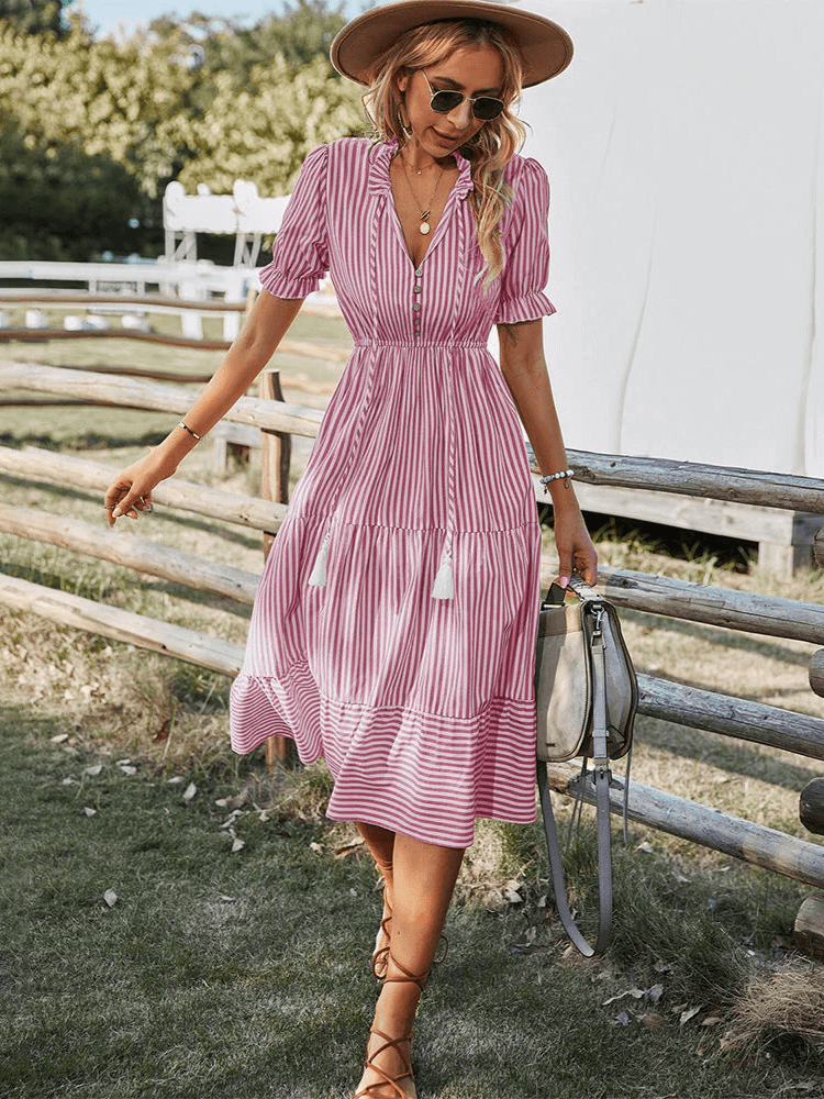 Damen Sommer Midi Kleid - Ganni